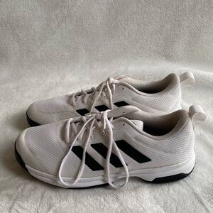 Adidas Men's Game Spec Tennis Shoes Sneakers White w/ Black Accents Size 10